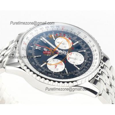 AB0121211B1X1 Navitimer A7750 Automatic Chronograph Mens Watch 43mm Black Dial SS Bracelet  Best Edition V2