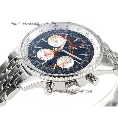 AB0121211B1X1 Navitimer A7750 Automatic Chronograph Mens Watch 43mm Black Dial SS Bracelet  Best Edition V2