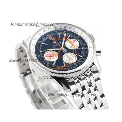 AB0121211B1X1 Navitimer A7750 Automatic Chronograph Mens Watch 43mm Black Dial SS Bracelet  Best Edition V2