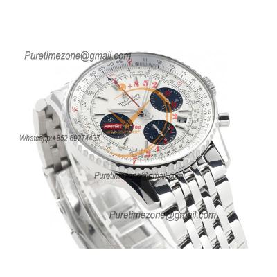 AB0121211B1X1 Navitimer A7750 Automatic Chronograph Mens Watch 43mm White Dial SS Bracelet  Best Edition V2