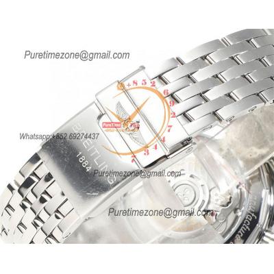 AB0121211B1X1 Navitimer A7750 Automatic Chronograph Mens Watch 43mm White Dial SS Bracelet  Best Edition V2