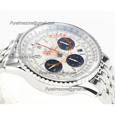 AB0121211B1X1 Navitimer A7750 Automatic Chronograph Mens Watch 43mm White Dial SS Bracelet  Best Edition V2