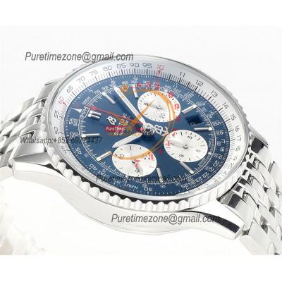 AB0121211B1X1 Navitimer A7750 Automatic Chronograph Mens Watch 43mm Blue Dial SS Bracelet  Best Edition V2