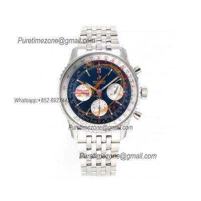 AB0121211B1X1 Navitimer A7750 Automatic Chronograph Mens Watch 43mm Blue Dial SS Bracelet  Best Edition V2