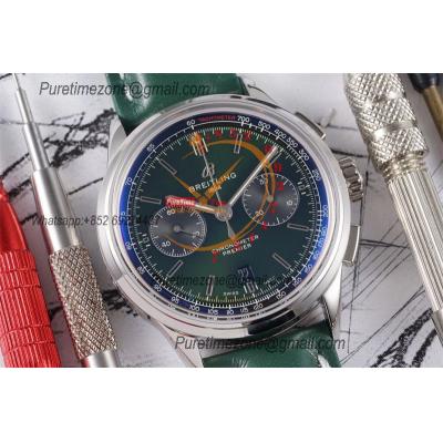 Premier B01 AB0118 A7750 Automatic Chronograph Mens Watch BLSF 42 Bentley Racing Green Dial Leather Strap Best Edition