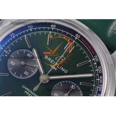 Premier B01 AB0118 A7750 Automatic Chronograph Mens Watch BLSF 42 Bentley Racing Green Dial Leather Strap Best Edition