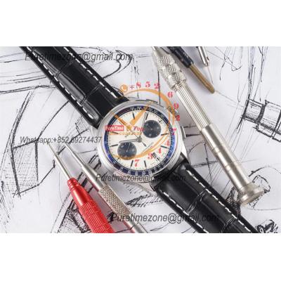 Premier B01 AB0118 A7750 Automatic Chronograph Mens Watch BLSF 42 Bentley Racing White Dial Leather Strap Best Edition