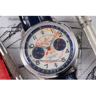 Premier B01 AB0118 A7750 Automatic Chronograph Mens Watch BLSF 42 Bentley Racing Silver Dial Leather Strap Best Edition