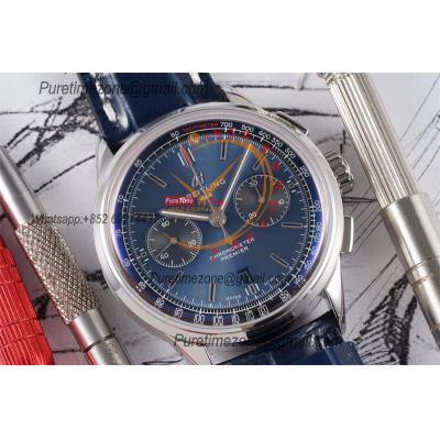 Premier B01 AB0118 A7750 Automatic Chronograph Mens Watch BLSF 42 Bentley Racing Blue Dial Leather Strap Best Edition