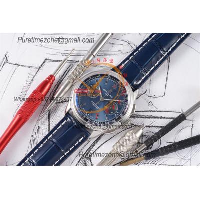 Premier B01 AB0118 A7750 Automatic Chronograph Mens Watch BLSF 42 Bentley Racing Blue Dial Leather Strap Best Edition