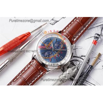 Premier B01 A13315351 A7750 Automatic Chronograph Mens Watch BLSF 42 Bentley Racing Blue Dial Leather Best Edition