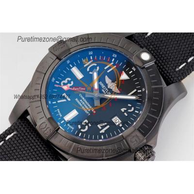 Avenger II Seawolf V17319101 PVD A2824 Automatic Mens Watch BLSF Best Edition Black Dial Nylon Strap