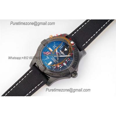 Avenger II Seawolf V17319101 PVD A2824 Automatic Mens Watch BLSF Best Edition Black Dial Nylon Strap