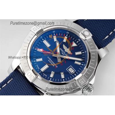 Avenger II Seawolf V17319101 A2824 Automatic Mens Watch BLSF Best Edition Blue Dial Nylon Strap