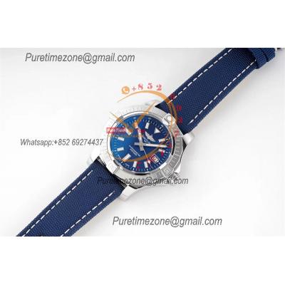 Avenger II Seawolf V17319101 A2824 Automatic Mens Watch BLSF Best Edition Blue Dial Nylon Strap