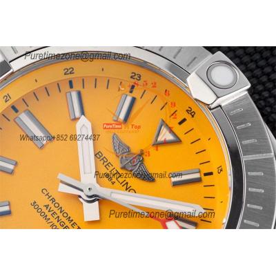 Avenger II Seawolf V17319101 A2824 Automatic Mens Watch BLSF Best Edition Yellow Dial Nylon Strap