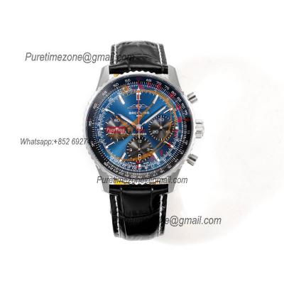 Navitimer B01 AB0139241 A7750 Automatic Chronograph Mens Watch Best Edition BLSF Blue Dial Black Leather Strap