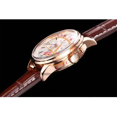 Premier B01 RB0118 A7750 Automatic Chronograph Mens Watch Best Edition BLSF Rose Gold Silver Dial Brown Leather V2