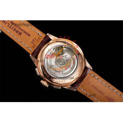 Premier B01 RB0118 A7750 Automatic Chronograph Mens Watch Best Edition BLSF Rose Gold Brown Dial Brown Leather V2