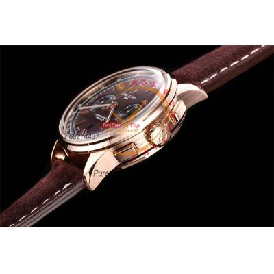 Premier B01 RB0118 A7750 Automatic Chronograph Mens Watch Best Edition BLSF Rose Gold Brown Dial Brown Leather V2