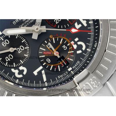 Avenger B01 AB01821 ETA7750 Automatic Chronograph Mens Watch Best Edition BLSF 45mm Gray Dial SS Bracelet