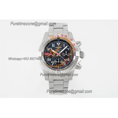 Avenger B01 AB01821 ETA7750 Automatic Chronograph Mens Watch Best Edition BLSF 45mm Gray Dial SS Bracelet