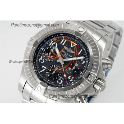 Avenger B01 AB01821 ETA7750 Automatic Chronograph Mens Watch Best Edition BLSF 45mm Gray Dial SS Bracelet