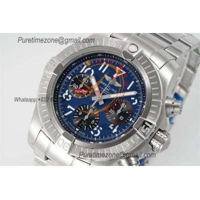 Avenger B01 AB01821 ETA7750 Automatic Chronograph Mens Watch Best Edition BLSF 45mm Blue Dial SS Bracelet