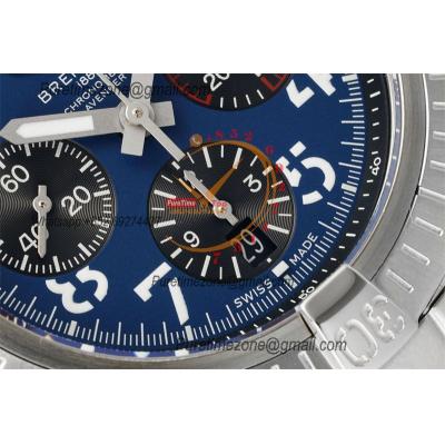 Avenger B01 AB01821 ETA7750 Automatic Chronograph Mens Watch Best Edition BLSF 45mm Blue Dial SS Bracelet