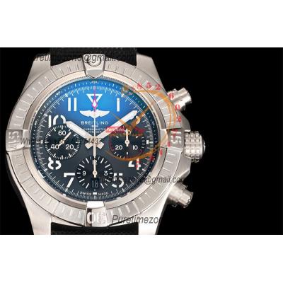 Avenger B01 AB01821 ETA7750 Automatic Chronograph Mens Watch Best Edition BLSF 45mm Gray Dial Leather Strap