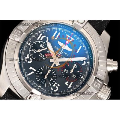 Avenger B01 AB01821 ETA7750 Automatic Chronograph Mens Watch Best Edition BLSF 45mm Gray Dial Leather Strap