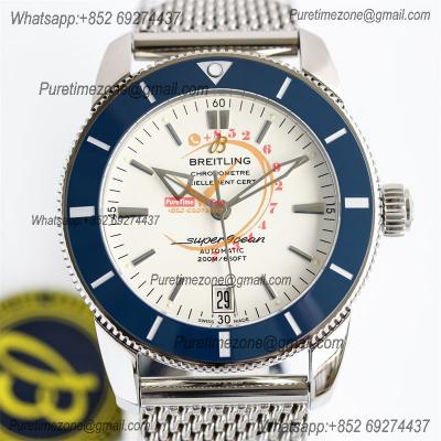 Heritage Automatic UB2010121 42 A2824 Automatic Mens Watch Best Edition BLSF White Dial SS Mesh Bracelet