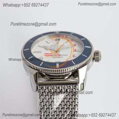 Heritage Automatic UB2010121 42 A2824 Automatic Mens Watch Best Edition BLSF White Dial SS Mesh Bracelet