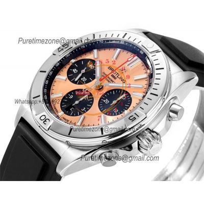 Chronomat B01 PB0134101 A7750 Automatic Chronograph Mens Watch Best Edition BLSF 42 SS Copper Dial Black Rubber