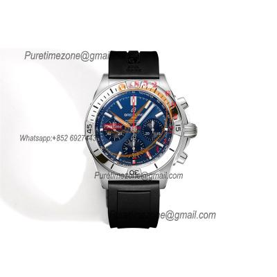 Chronomat B01 PB0134101 A7750 Automatic Chronograph Mens Watch Best Edition BLSF 42 SS Blue Dial Black Rubber