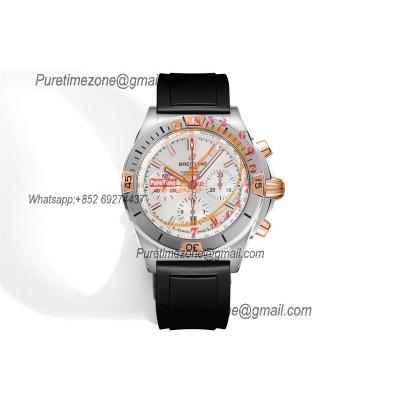 Chronomat B01 UB0134101 A7750 Automatic Chronograph Mens Watch Best Edition BLSF 42 SS RG Silver Dial SS Bracelet