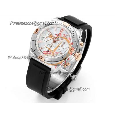 Chronomat B01 UB0134101 A7750 Automatic Chronograph Mens Watch Best Edition BLSF 42 SS RG Silver Dial SS Bracelet