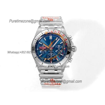 Chronomat B01 AB01344 A7750 Automatic Chronograph Mens Watch Frecce Tricolori Limited Best Edition BLSF Blue Dial SS