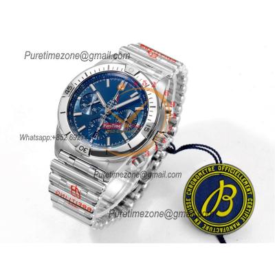 Chronomat B01 AB01344 A7750 Automatic Chronograph Mens Watch Frecce Tricolori Limited Best Edition BLSF Blue Dial SS