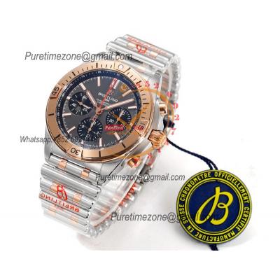 Chronomat B01 UB0134101 A7750 Automatic Chronograph Mens Watch Best Edition BLSF 42mm RG Anthracite Dial SS Bracelet