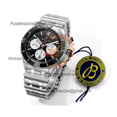 Chronomat B01 AB0136251 A7750 Automatic Chronograph Mens Watch Best Edition BLSF 44mm Black Dial SS Bracelet