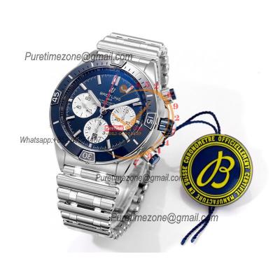 Chronomat B01 AB0136161 A7750 Automatic Chronograph Mens Watch Best Edition BLSF 44mm Blue Dial SS Bracelet