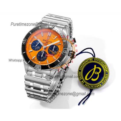 Chronomat B01 AB0136251 A7750 Automatic Chronograph Mens Watch Best Edition BLSF 44mm Yellow Dial SS Bracelet