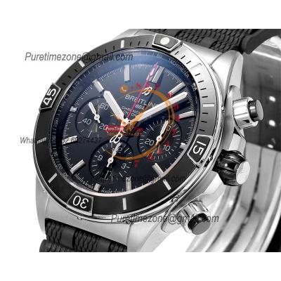 Chronomat B01 AB0136251 A7750 Automatic Chronograph Mens Watch Best Edition BLSF 44mm Black Dial Black Rubber