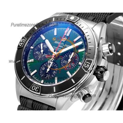 Chronomat B01 AB0136251 A7750 Automatic Chronograph Mens Watch Best Edition BLSF 44mm Green Dial Black Rubber