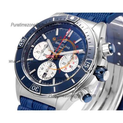 Chronomat B01 AB0136251 A7750 Automatic Chronograph Mens Watch Best Edition BLSF 44mm Blue Dial Blue Rubber