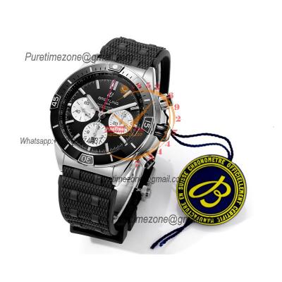 Chronomat B01 AB0136251 A7750 Automatic Chronograph Mens Watch Best Edition BLSF 44mm Black Dial Rubber