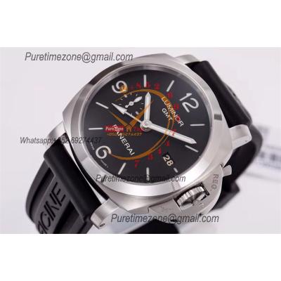 PAM00320 Luminor 1950 3 Days Gmt P9001 Automatic Mens Watch Best Edition VSF Steel Case Black Dial Rubber