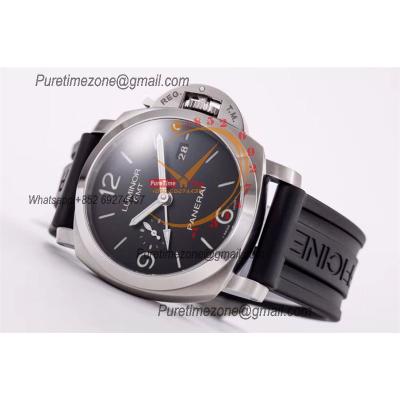 PAM00320 Luminor 1950 3 Days Gmt P9001 Automatic Mens Watch Best Edition VSF Steel Case Black Dial Rubber