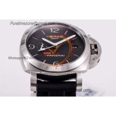 PAM00320 Luminor 1950 3 Days Gmt P9001 Automatic Mens Watch Best Edition VSF Steel Case Black Dial Rubber